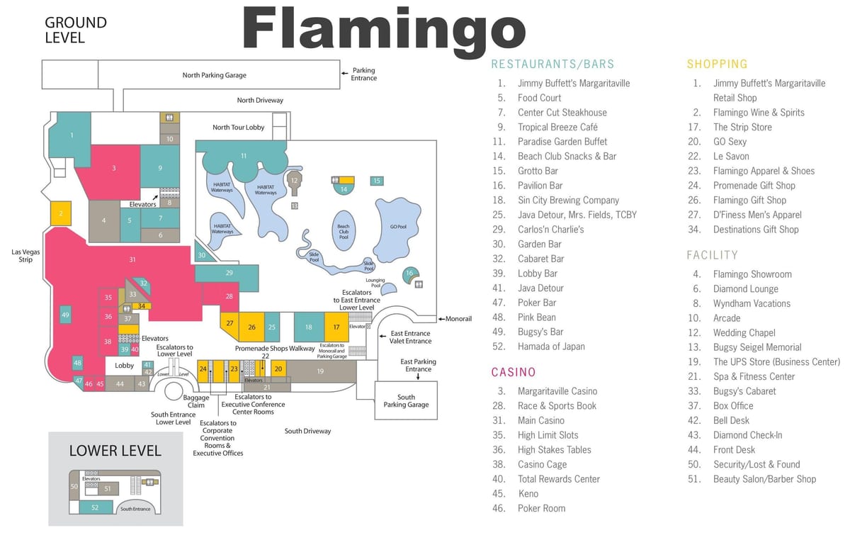 ramani ya Flamingo Las Vegas