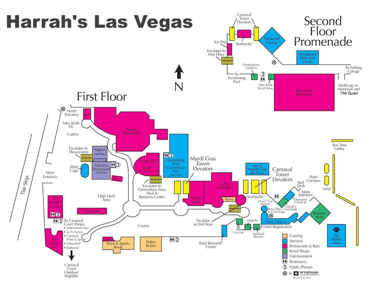 ramani ya Harrah ya Las Vegas