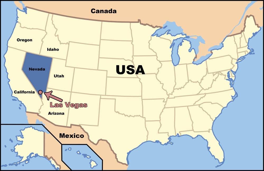 Las Vegas kwenye ramani yetu