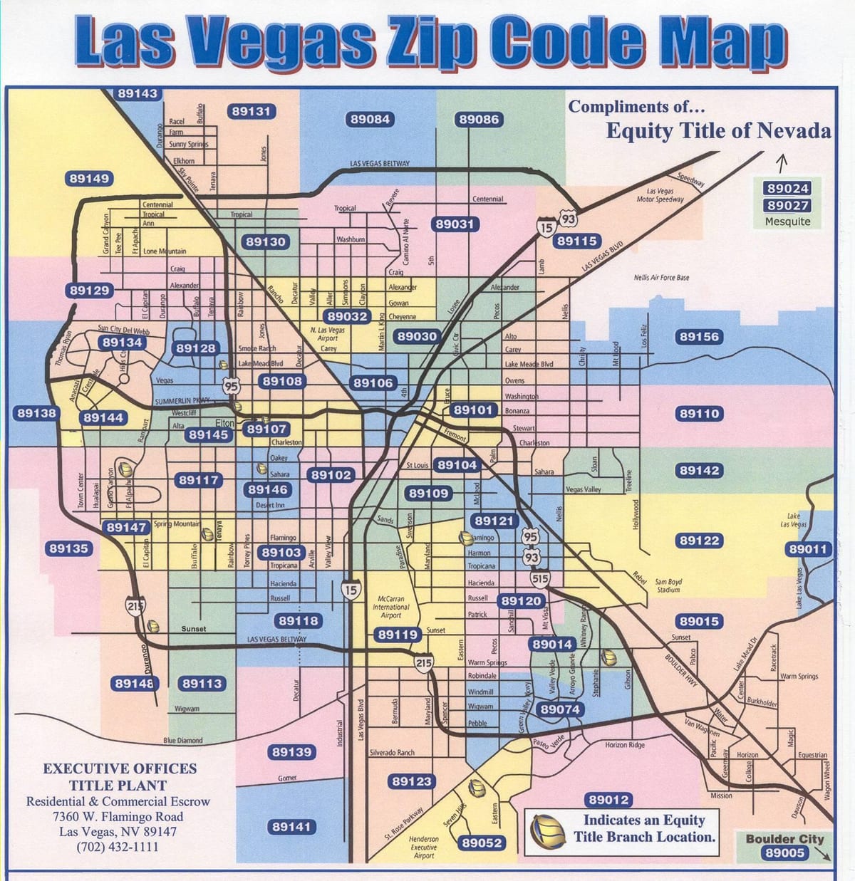 zip code ramani ya Las Vegas