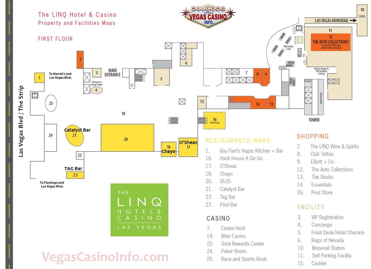 ramani ya Linq Las Vegas